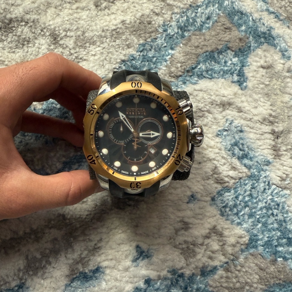 Invicta Reserve Venom Swiss Ronda Men's Gold and Black Watch